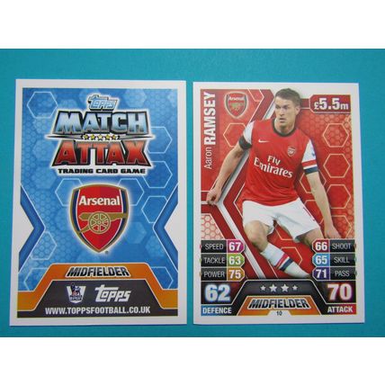 10. Aaron Ramsey - Arsenal - Match Attax 2013/14 Football Card EF1