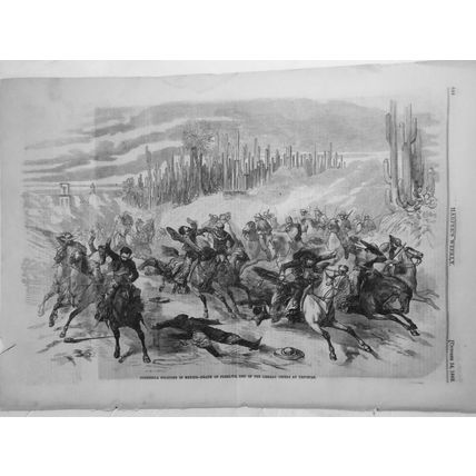 Guerrilla Fighting in Mexico - Death of Pueblita - Harper's Weekly, 1865