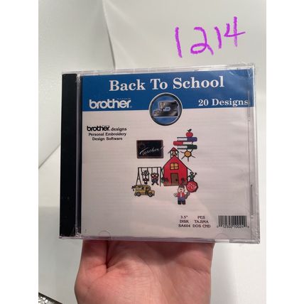 Brother Embroidery Software Back to School 20 Designs 3.5” Diskette SA604