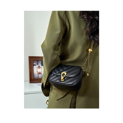 Women Small Genuine Leather Shoulder Handbag Black