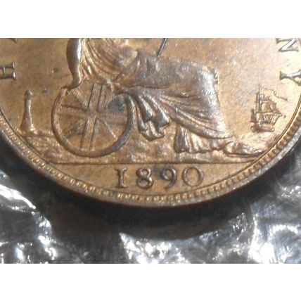 1890 Victoria half-penny.