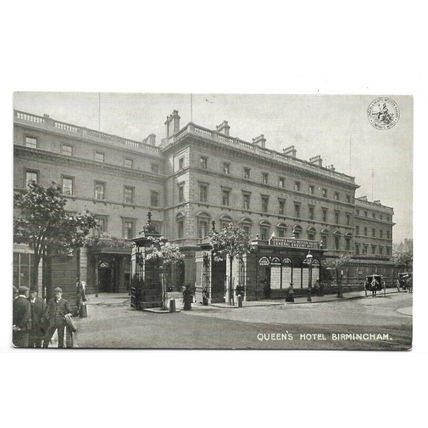 Queen's Hotel, Birmingham, Warwickshire, Postcard.