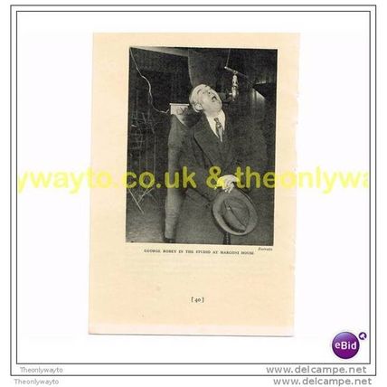 GEORGE ROBEY IN MARCONI HOUSE STUDIO, 1933, Book Illustration