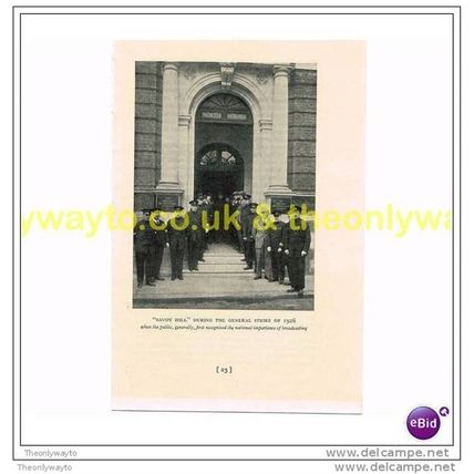 SAVOY HILL DURING GENERAL STRIKE 1926, Book Illustration