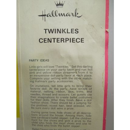 Vintage Hallmark Twinkles Centerpiece Pop Up Girls Ballet Dance 1980s