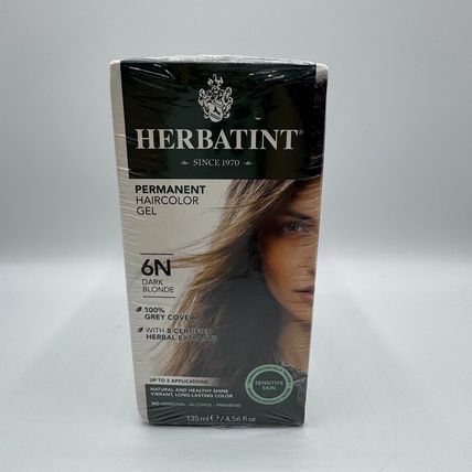 Herbatint Hair Color 6N Dark Blonde – 2 Packs of 2 (Total of 4 Boxes)