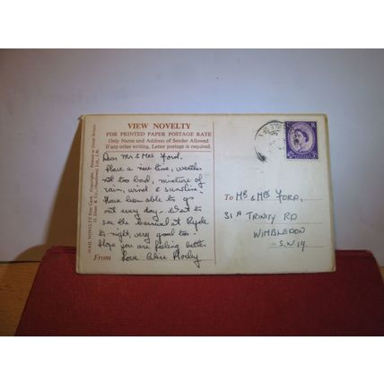 novelty lift-the-flap THE ISLE OF WIGHT used vintage postcard =