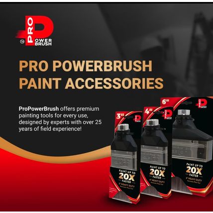 Pro Power Brush - Heavy Duty Automatic Paint Tool, 20X Faster Painting, Superior