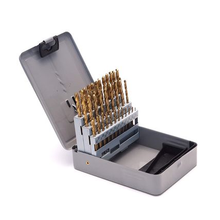 Tortoiseshell 51-Piece Metric Index Drill Bit Set, 1.0-6.0 Mm, HSS with Tin Coat