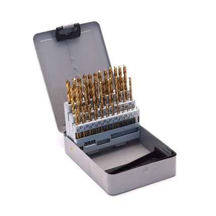 Tortoiseshell 51-Piece Metric Index Drill Bit Set, 1.0-6.0 Mm, HSS with Tin Coat