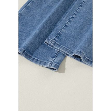 Ashleigh Blue Acid Wash Distressed Wide Leg High Waist Jeans