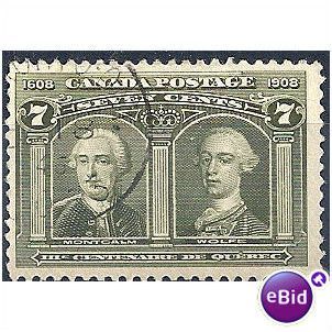 Canada 1908 SG192 7c Olive-Green Very Fine.Used.