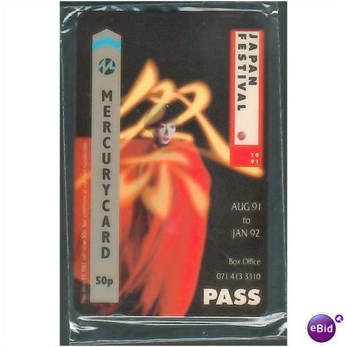 Mercury 271 Japan Festival Pass 50p, Sealed Mint phonecard