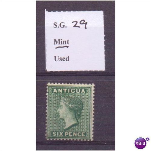 Antigua stamps victoria sg29 hm toned