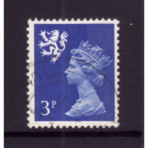 GREAT BRITAIN SCOTLAND 1971 SG S15 3p ULTRAMARINE MISPLACED TWO BANDS FINE USED