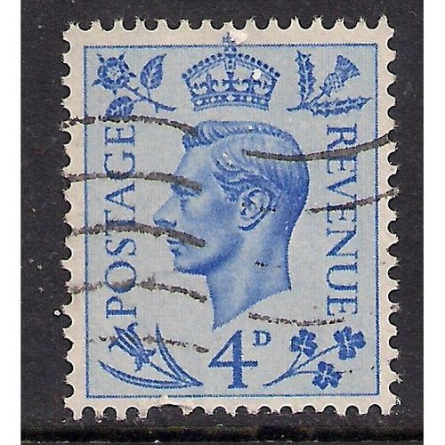 Great Britain GB KGVI 1950 4d Ultramarine Used SG 508 Sc 285 stamp postage