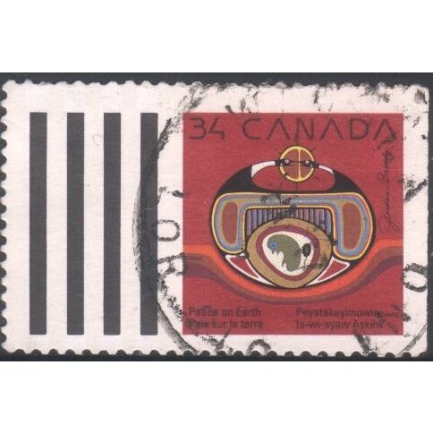Canada 1990 - SG1405 - 34c multi - "Rebirth" (Jackson Beardy) - used