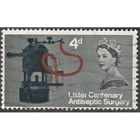 1965 Centenay of Joseph Lister. 4d. (Ord) Carbolic Spray. Fine Used