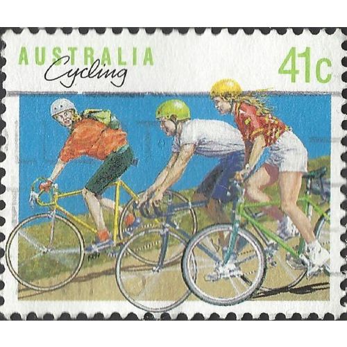 AUSTRALIA, SPORT, Cycling, blue 1989, 41c