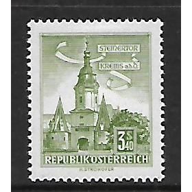 AUSTRIA 1957 BUILDINGS 3s.40 GREEN STEINGATE SG 1314 M MINT