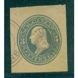 Used U82 3c George Washington Very Fine Nice Fancy Cancel Cut Square C1080