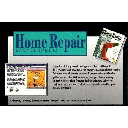 Home Repair Encyclopedia PC-CD-ROM Windows - NEW CD in SLEEVE