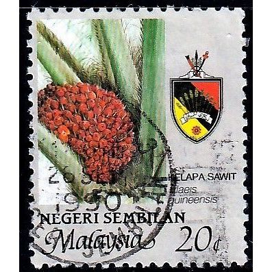 Negri Sembilan, 1986 20c Agriculture, SG 122 (Scott #104), used