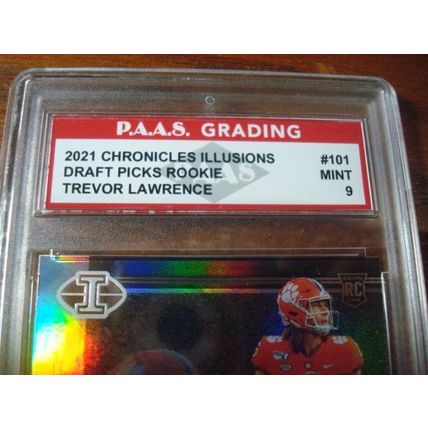 2021 Panini Illusions, Graded Mint 9, TREVOR LAWRENCE Rc, Draft Picks Rc
