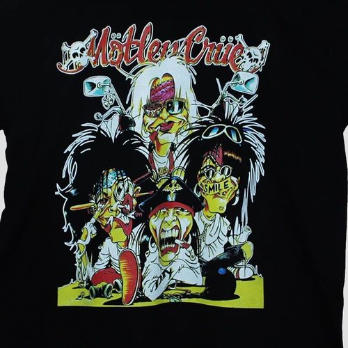 Motley Crue T shirt Black Large Glam Metal ROCK Festival Graphic Shirt L