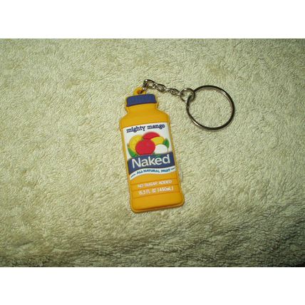 naked fruit drinks mighty mango keyring keychain rare!