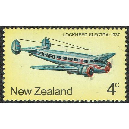 New Zealand 1974 History of Airmail Transport 4c Multicoloured SG1051 MM