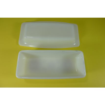 VTG Pyrex Stick Butter Dish Gold Flower and Butterfly