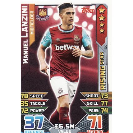Match Attax 2015/2016 Extra R20 Manuel Lanzini West Ham United