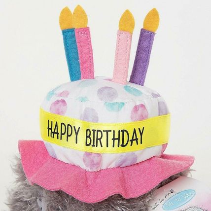 Me to You Tatty Teddy 7" Plush Bear Wearing Happy Birthday Hat 408