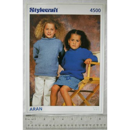 Vintage: Stylecraft 4500 tunics, aran, 20-30 inch, 51-76 cm