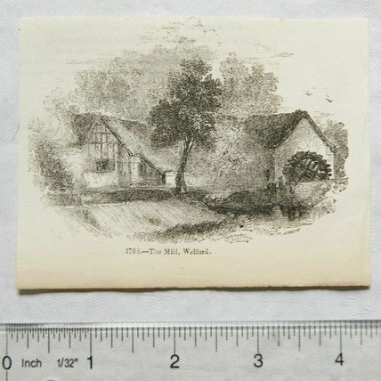 1860s engraving - The Mill, Wleford