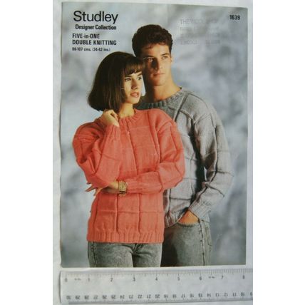 Vintage: Studley 1639 his & hers sweaters, DK, 34-42 inch, 86-107 cm