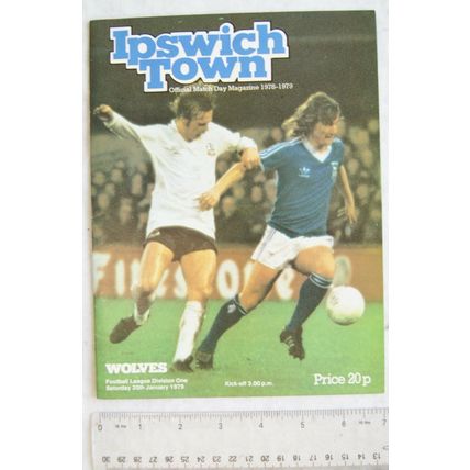 1979 programme Ipswich Town v. Wolverhampton Wanderers, Eric Gates