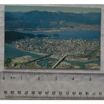 1969 postcard Aerial View of Vancouver, Canada