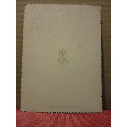 VICTORIAN CHRISTMAS GREETINGS CARD antique by Raphael Tuck single 'page' =