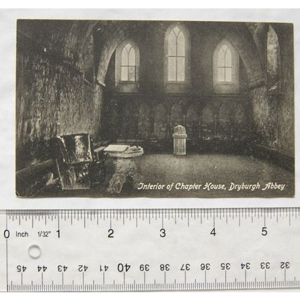 vintage postcard Dryburgh Abbey - Interior of Chapter House
