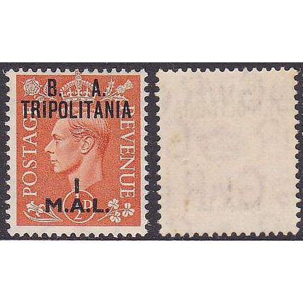 B.. A. TRIPOLITANIA 1951 KGVI 1 MAL On ½D Pale orange SG T27 - VFMNH
