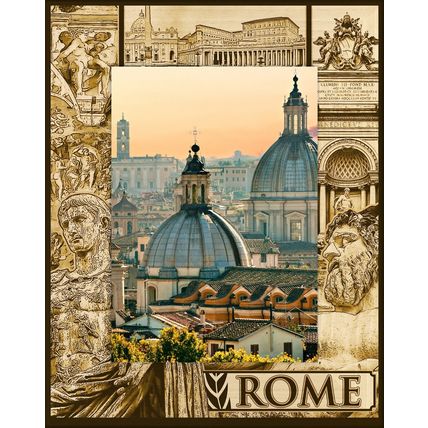 Rome Italy Laser Engraved Wood Picture Frame Portrait (4 x 6)
