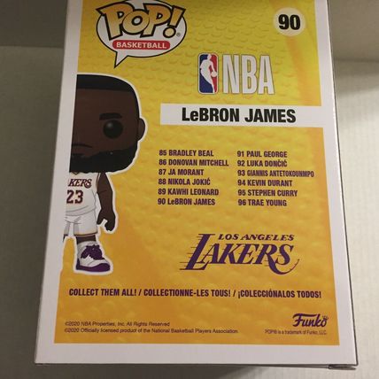 NEW NBA Los Angeles Lakers LeBron James Funko Pop Figure #90