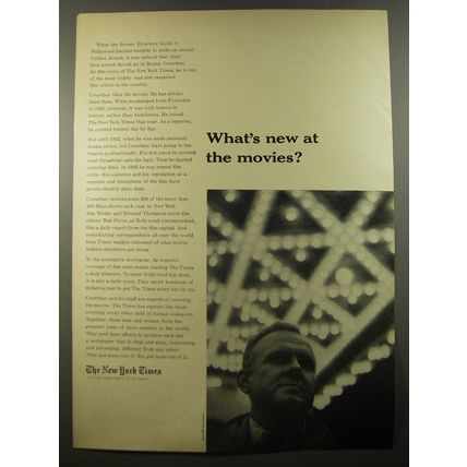 1954 The New York Times Ad - Bosley Crowther - What's new at the movies?