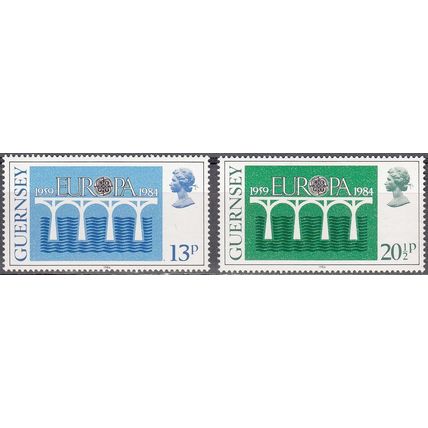 Guernsey 1984 Michel 286 - 287 Neuf ** Cote (2008) 2.50 Euro 25 Ans Europa CEPT