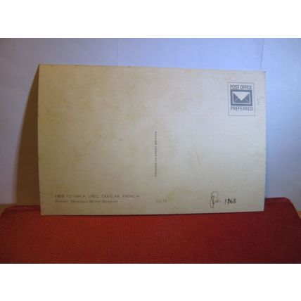 1908 UNIC Taxicab veteran car vintage unused postcard dated 1968 #