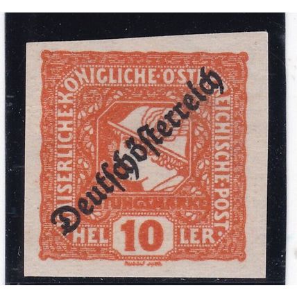 Austria 1916 Newspaper Stamp op Deutschossterreich Mercury 10h Mint Hung SG N321