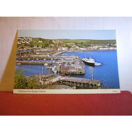 ROTHESAY from SKIPPER'S WOOD, ISLE OF BUTE, SCOTLAND used postcard 1984 pm =