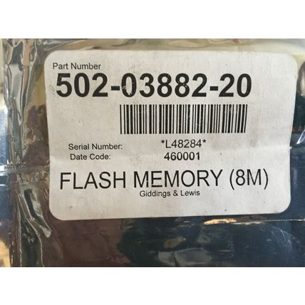 GIDDINGS & LEWIS 501-04854-00,502-03882 20 MEMORY FLASH MEMORY SYSTEM (8M),BB